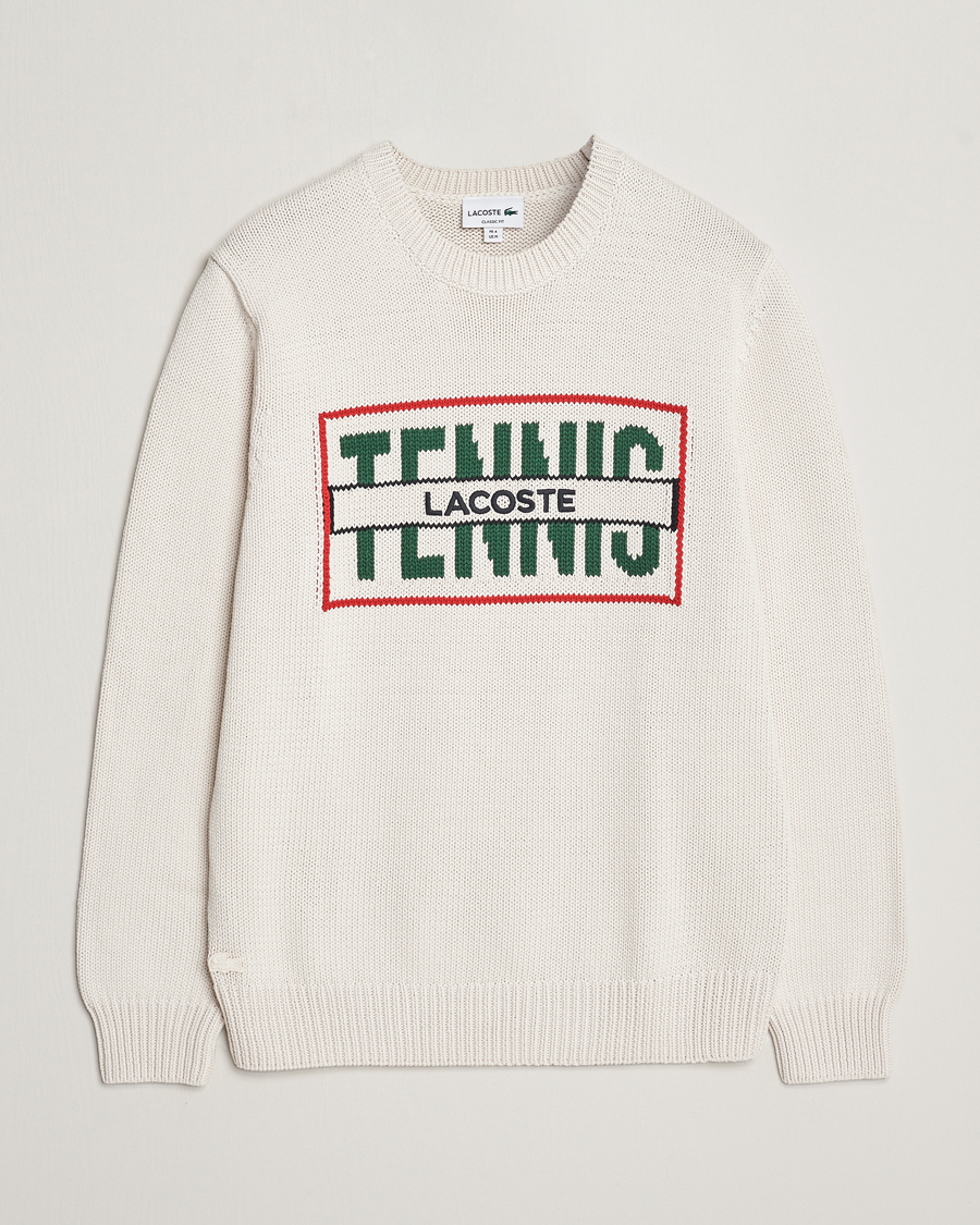 Herre | Trøjer | Lacoste | Retro Logo Knitted Crew Neck Sweater Lapland