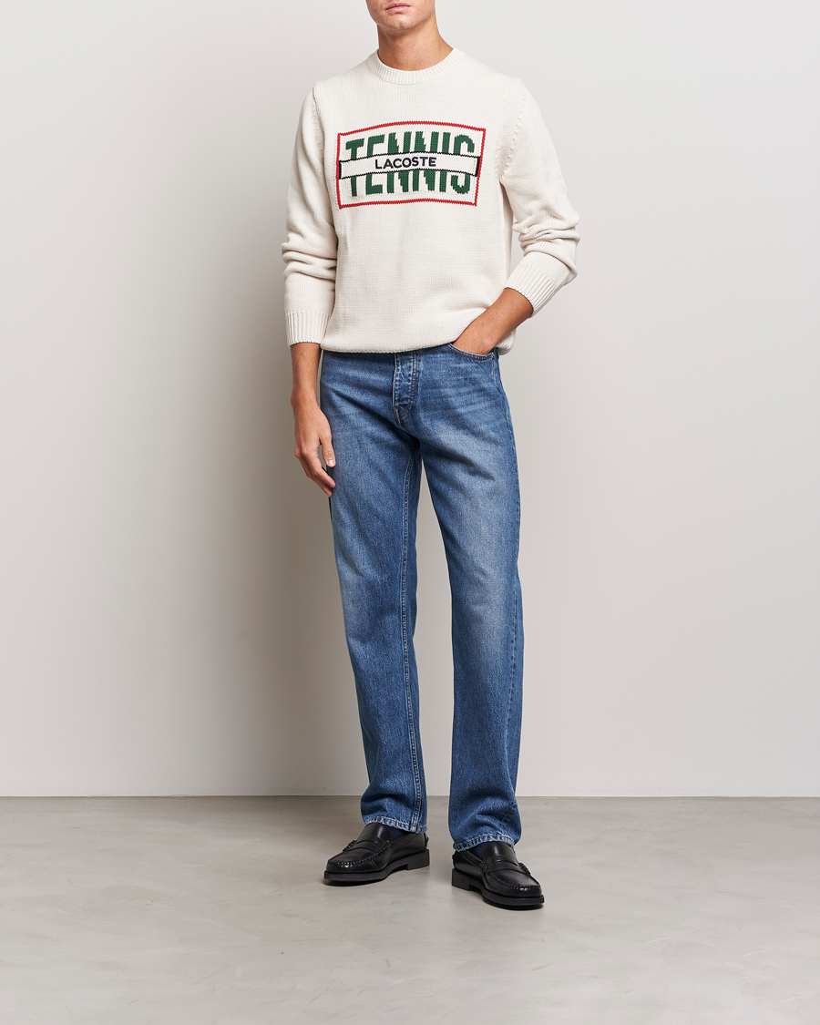 Herre | Trøjer | Lacoste | Retro Logo Knitted Crew Neck Sweater Lapland