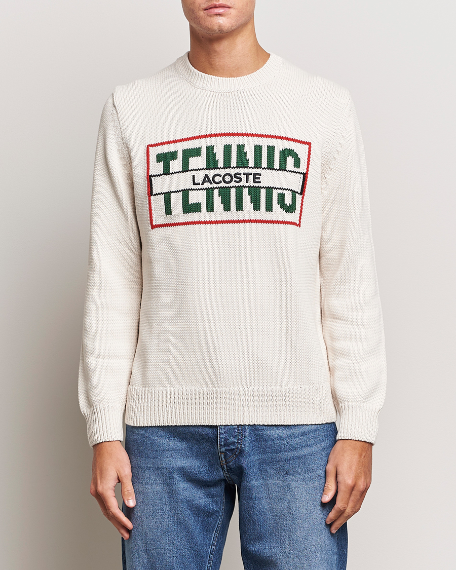 Herre | Trøjer | Lacoste | Retro Logo Knitted Crew Neck Sweater Lapland