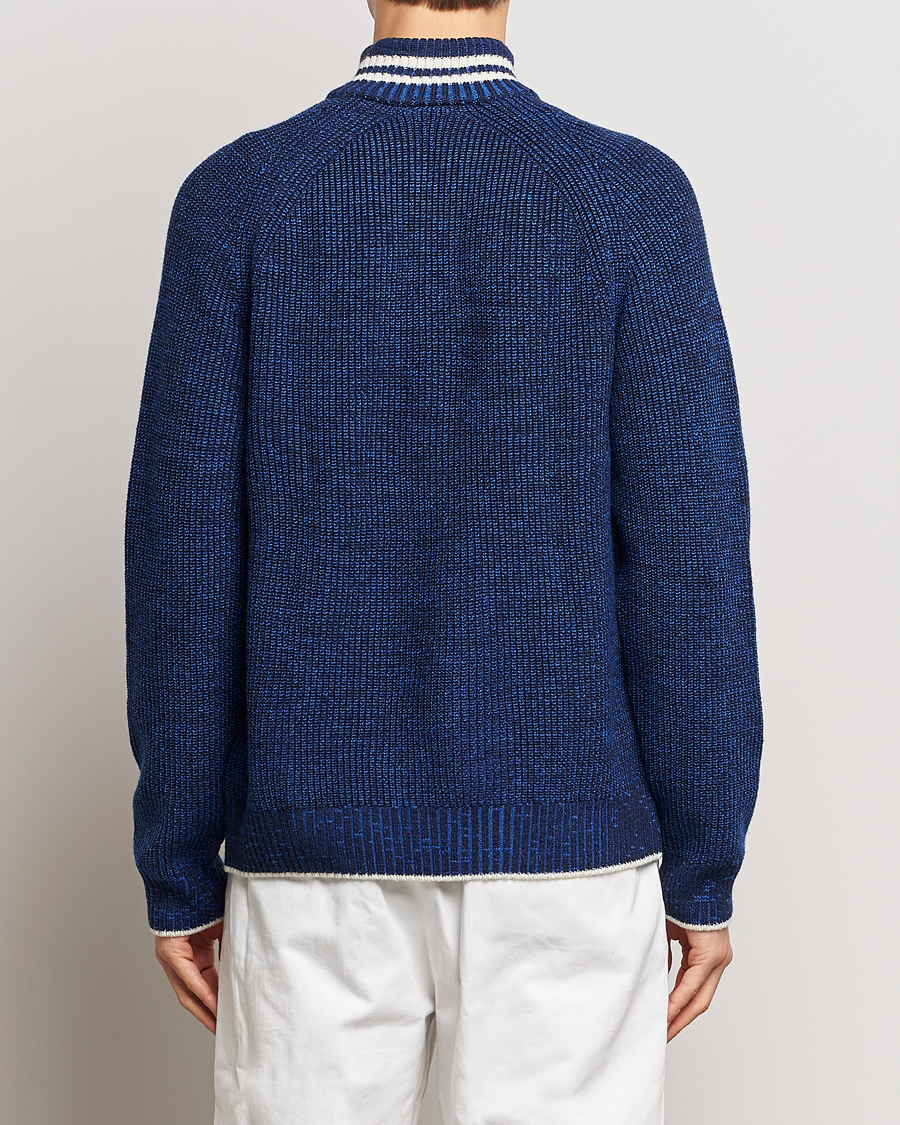 Herre | Trøjer | Lacoste | Colorblocked Knitted Half Zip Navy Blue