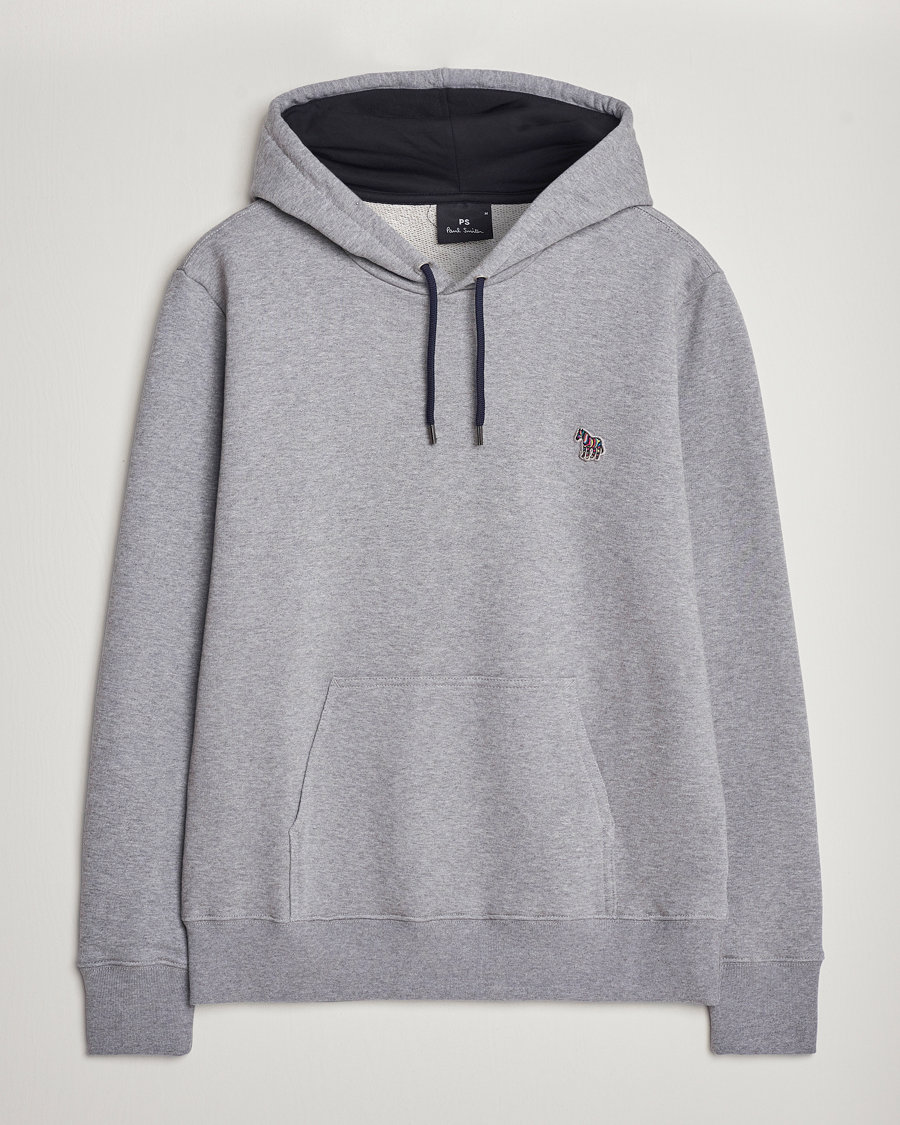 Herre | Trøjer | PS Paul Smith | Zebra Organic Cotton Hoodie Grey Melange