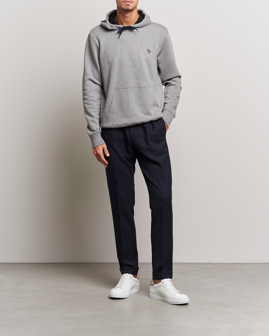 Herre | Trøjer | PS Paul Smith | Zebra Organic Cotton Hoodie Grey Melange