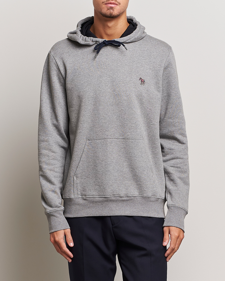 Herre | Trøjer | PS Paul Smith | Zebra Organic Cotton Hoodie Grey Melange
