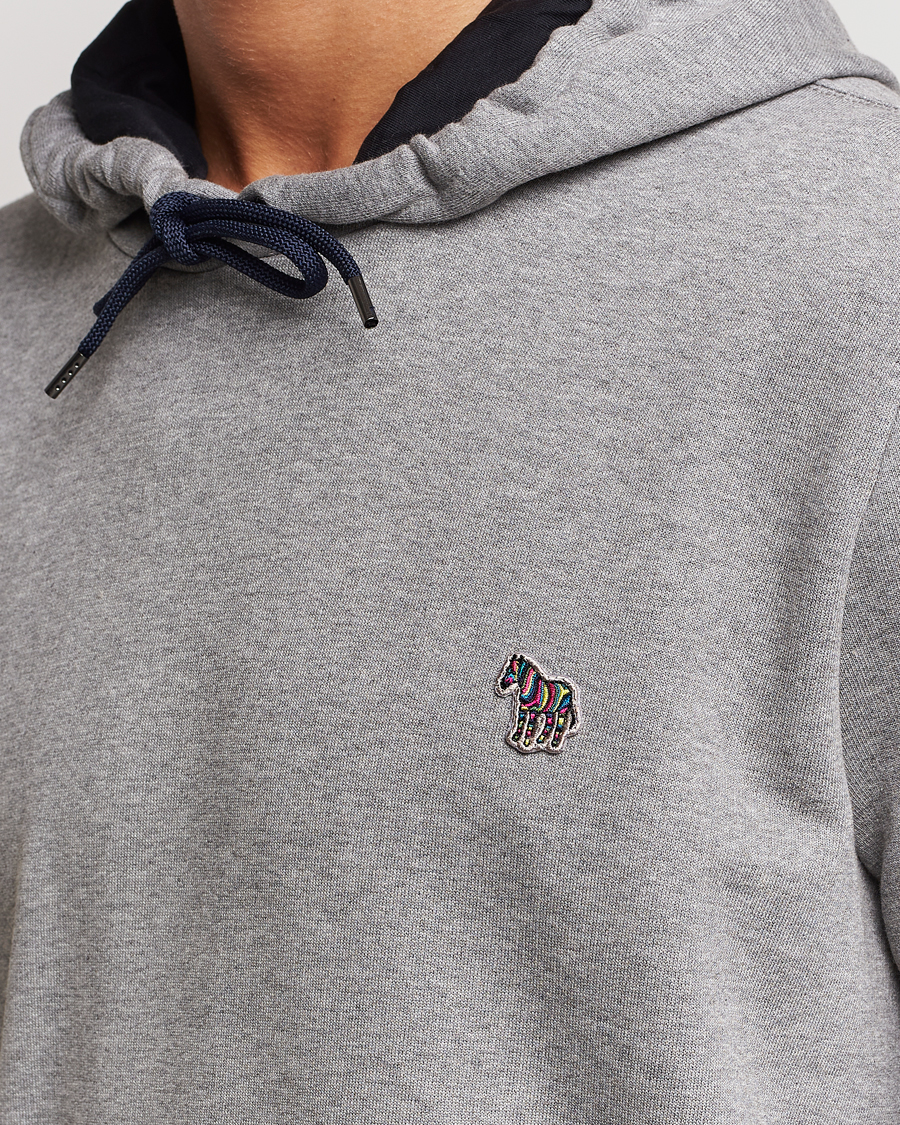 Herre | Trøjer | PS Paul Smith | Zebra Organic Cotton Hoodie Grey Melange