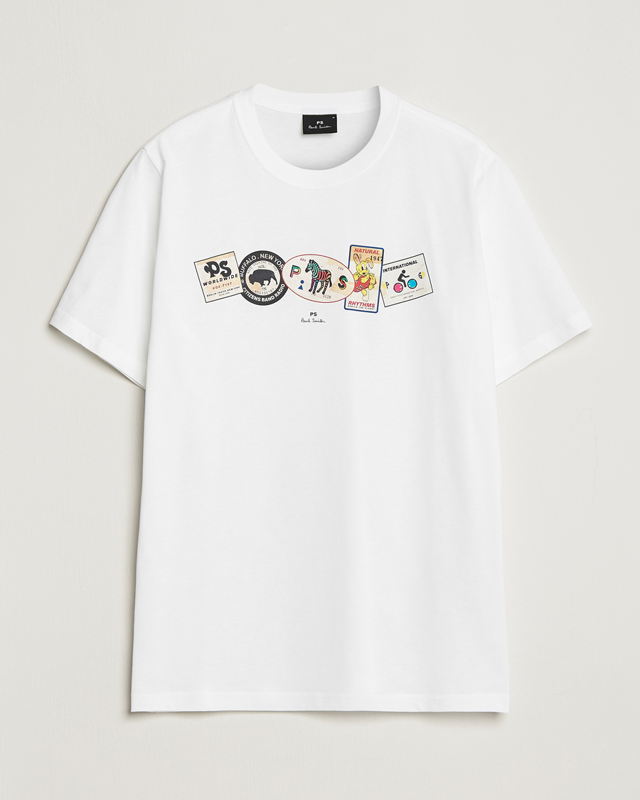 Herre |  | PS Paul Smith | PS In A Row Crew Neck T-Shirt White