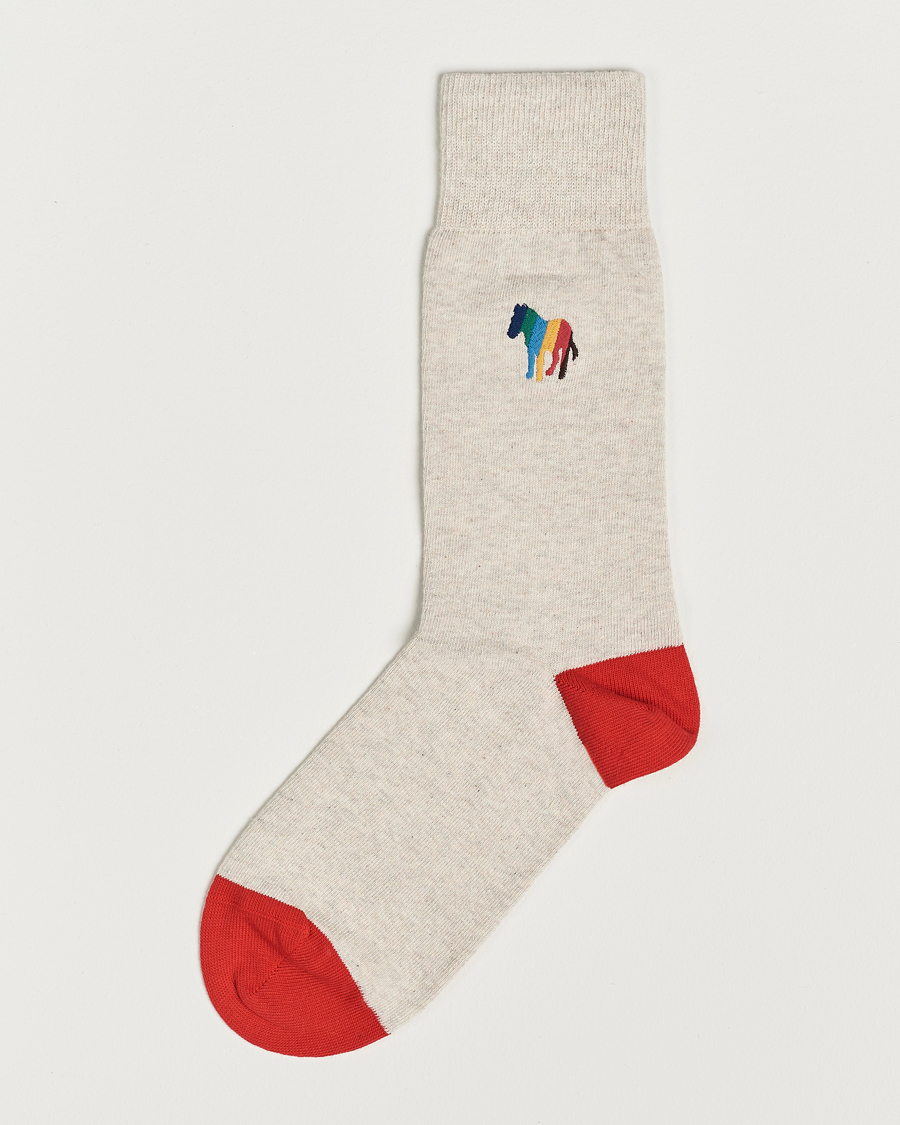 Herre | Undertøj | Paul Smith | Bold Zebra Socks Beige
