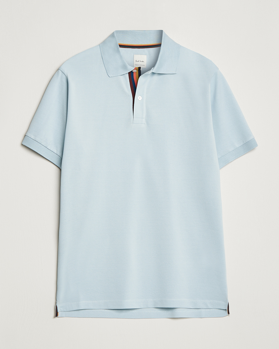 Herre | Polotrøjer | Paul Smith | Placket Stripe Polo Light Blue