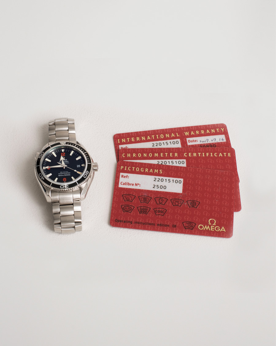 Herre | Omega Pre-Owned Seamaster Planet Ocean 2201.51.00 Steel Black | Omega Pre-Owned | Seamaster Planet Ocean 2201.51.00 Steel Black
