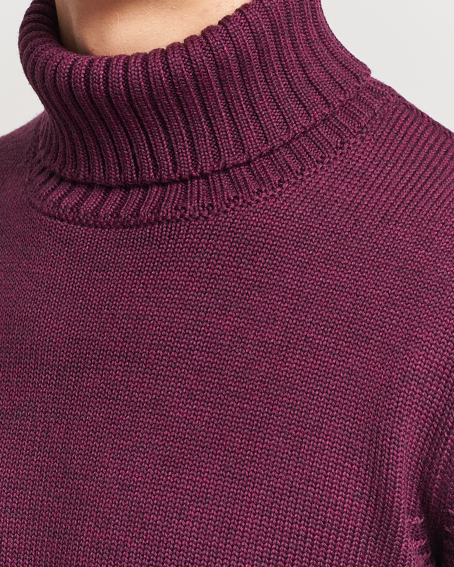 Herre | Trøjer | Zanone | Virgin Merino Wool Rollneck Burgundy