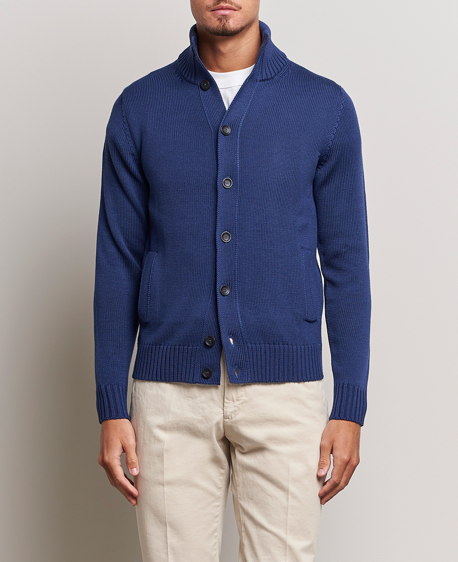 Herre | Zanone | Zanone | Virgin Merino Wool Chioto Cardigan Royal Blue