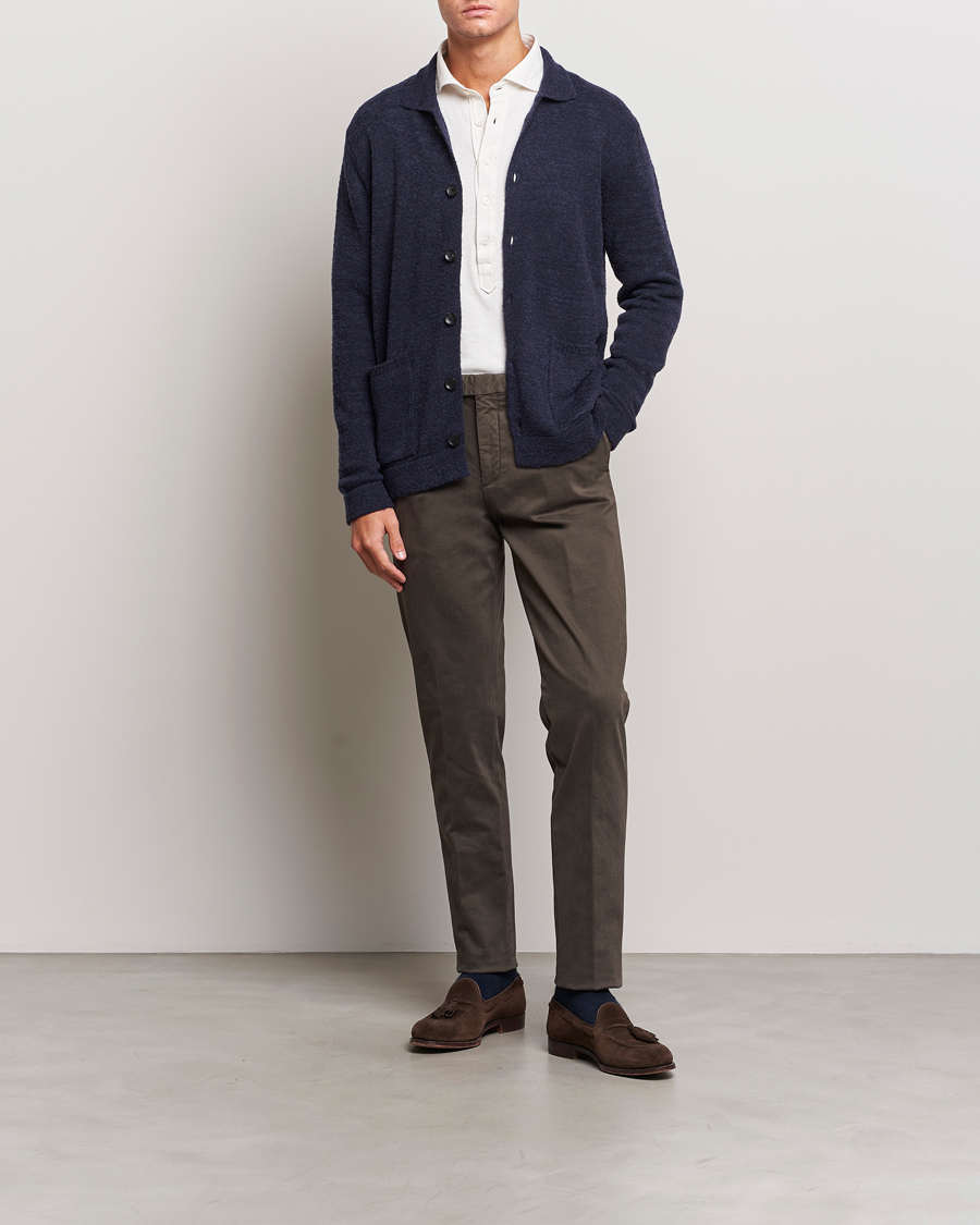 Herre | Trøjer | Zanone | Boucle Wool Chore Jacket Navy