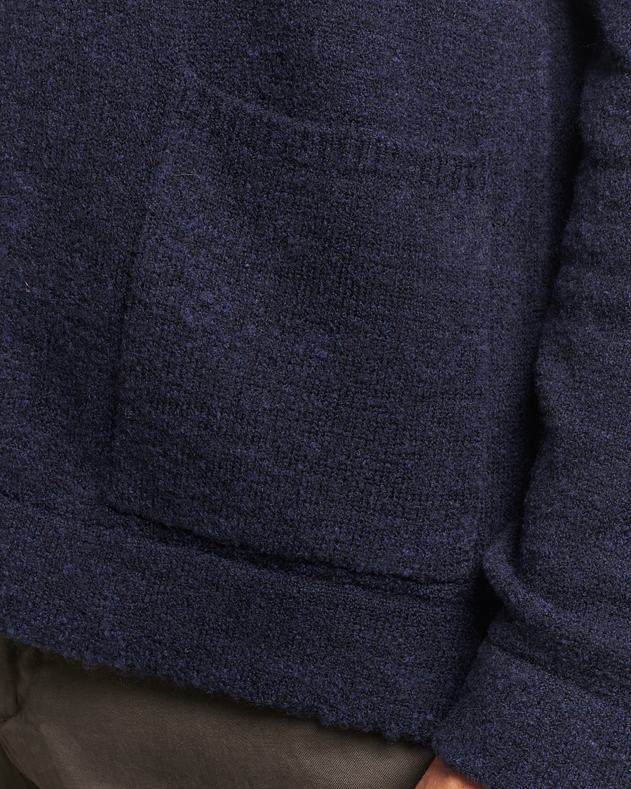 Herre | Trøjer | Zanone | Boucle Wool Chore Jacket Navy