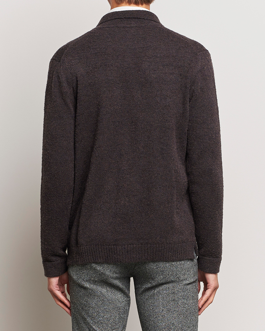 Herre | Trøjer | Zanone | Boucle Wool Chore Jacket Dark Brown