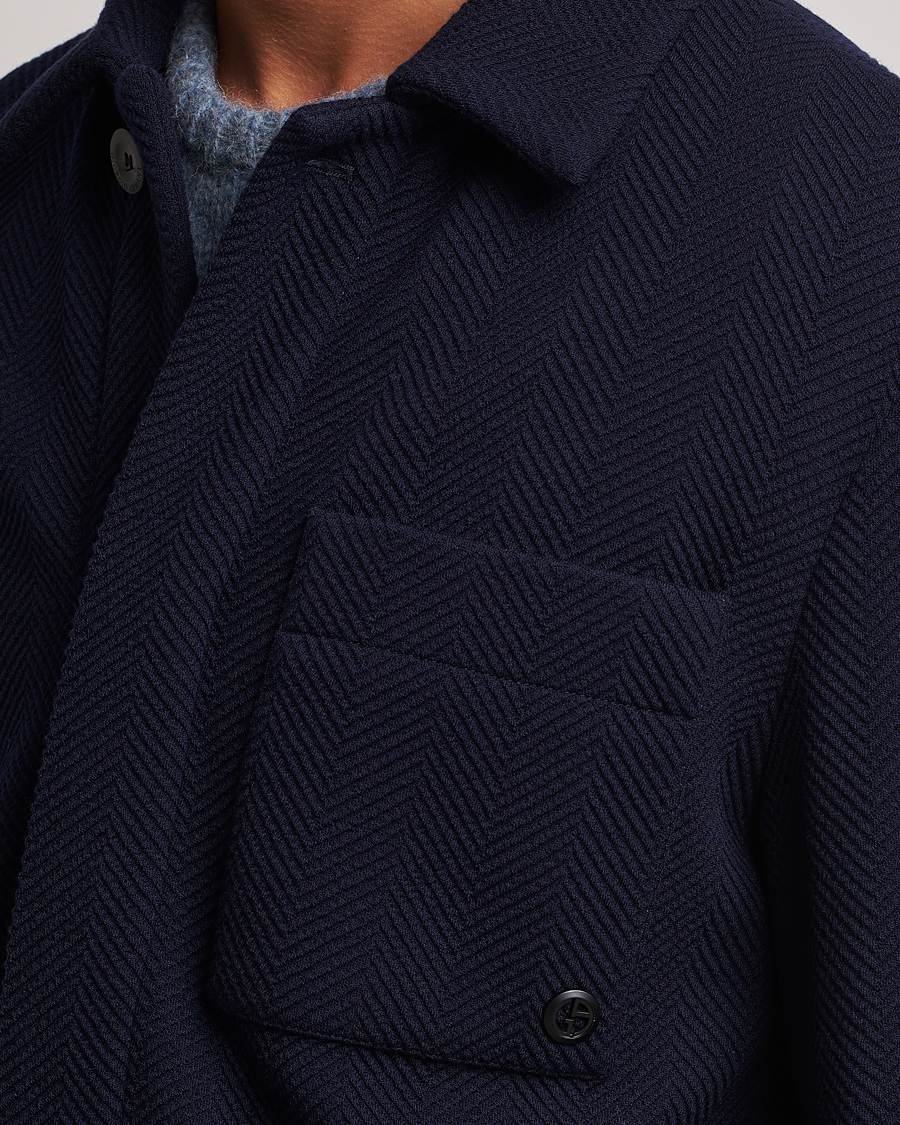 Herre | Jakker | Giorgio Armani | Heavy Jersey Chore Jacket Navy