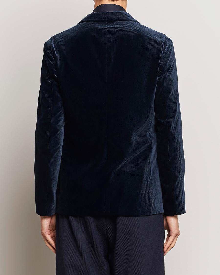 Herre | Blazere & jakker | Giorgio Armani | Velvet Micro Blazer Navy