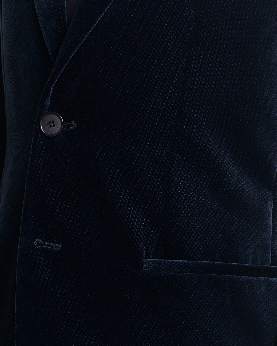 Herre | Blazere & jakker | Giorgio Armani | Velvet Micro Blazer Navy