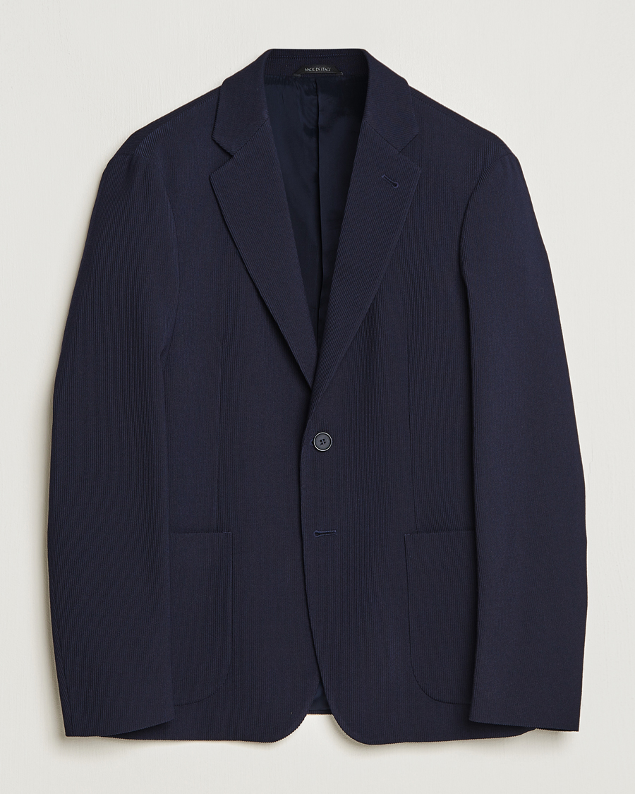 Herre | Blazere & jakker | Giorgio Armani | Wool Stretch Blazer Navy