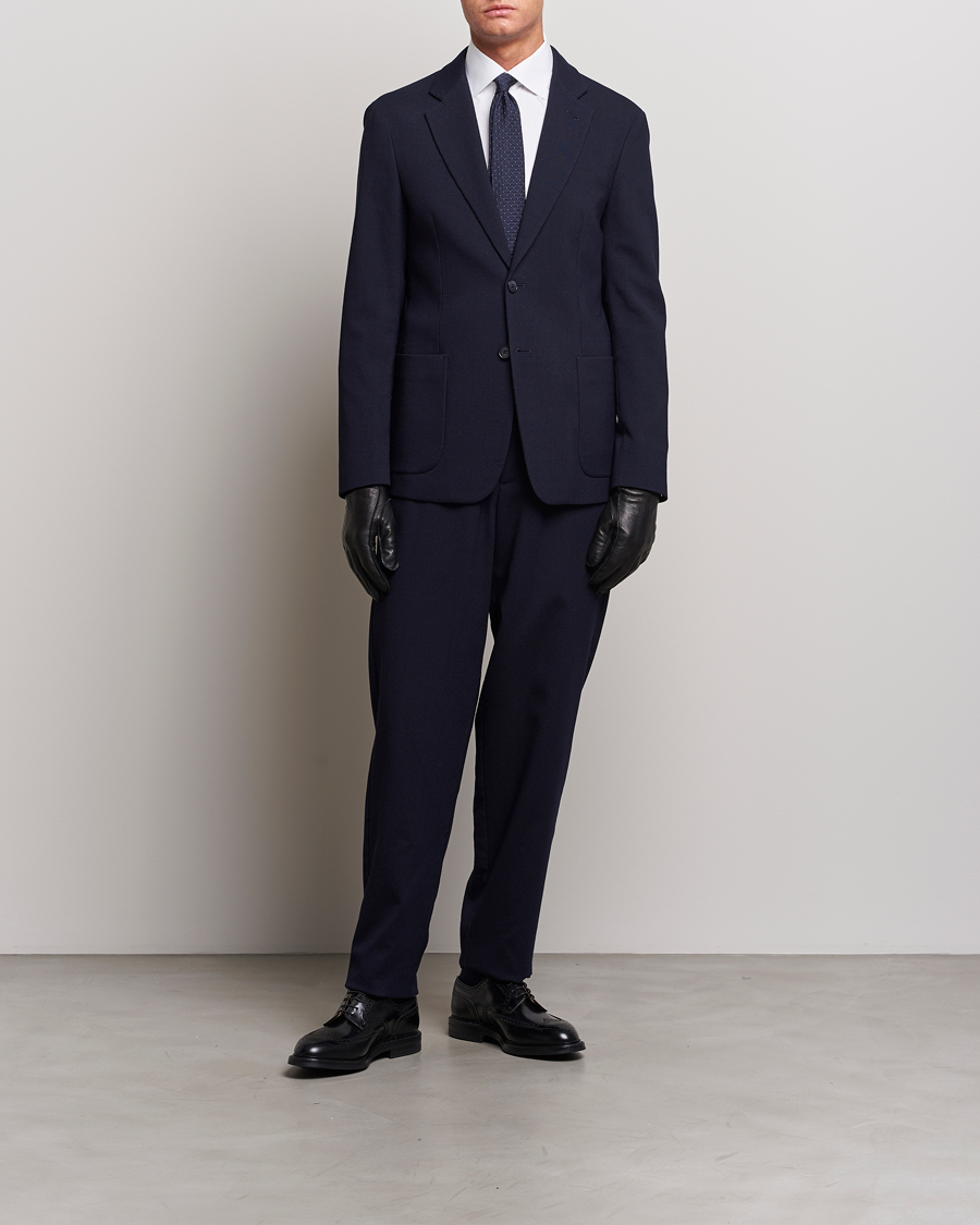 Herre | Blazere & jakker | Giorgio Armani | Wool Stretch Blazer Navy
