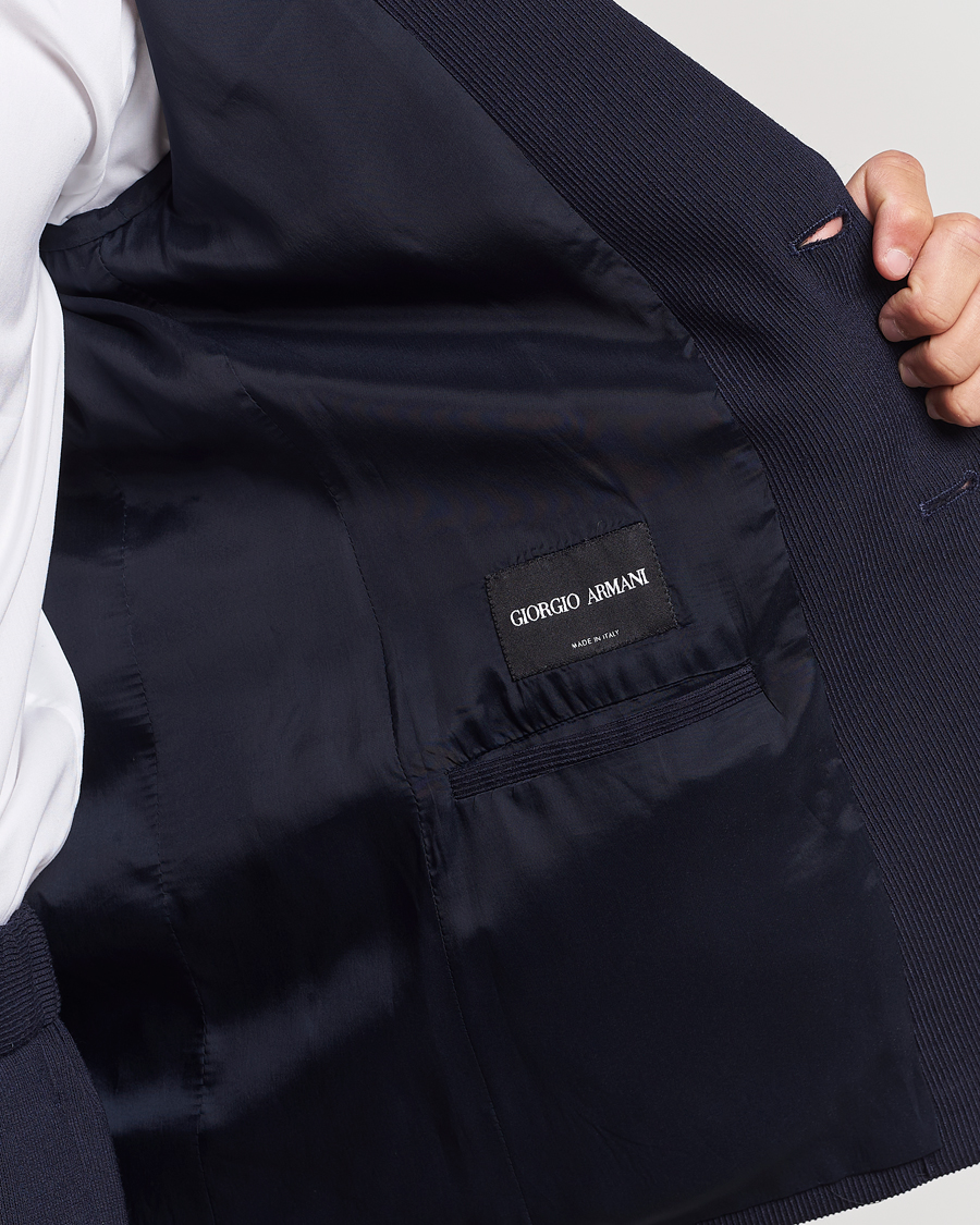 Herre | Blazere & jakker | Giorgio Armani | Wool Stretch Blazer Navy