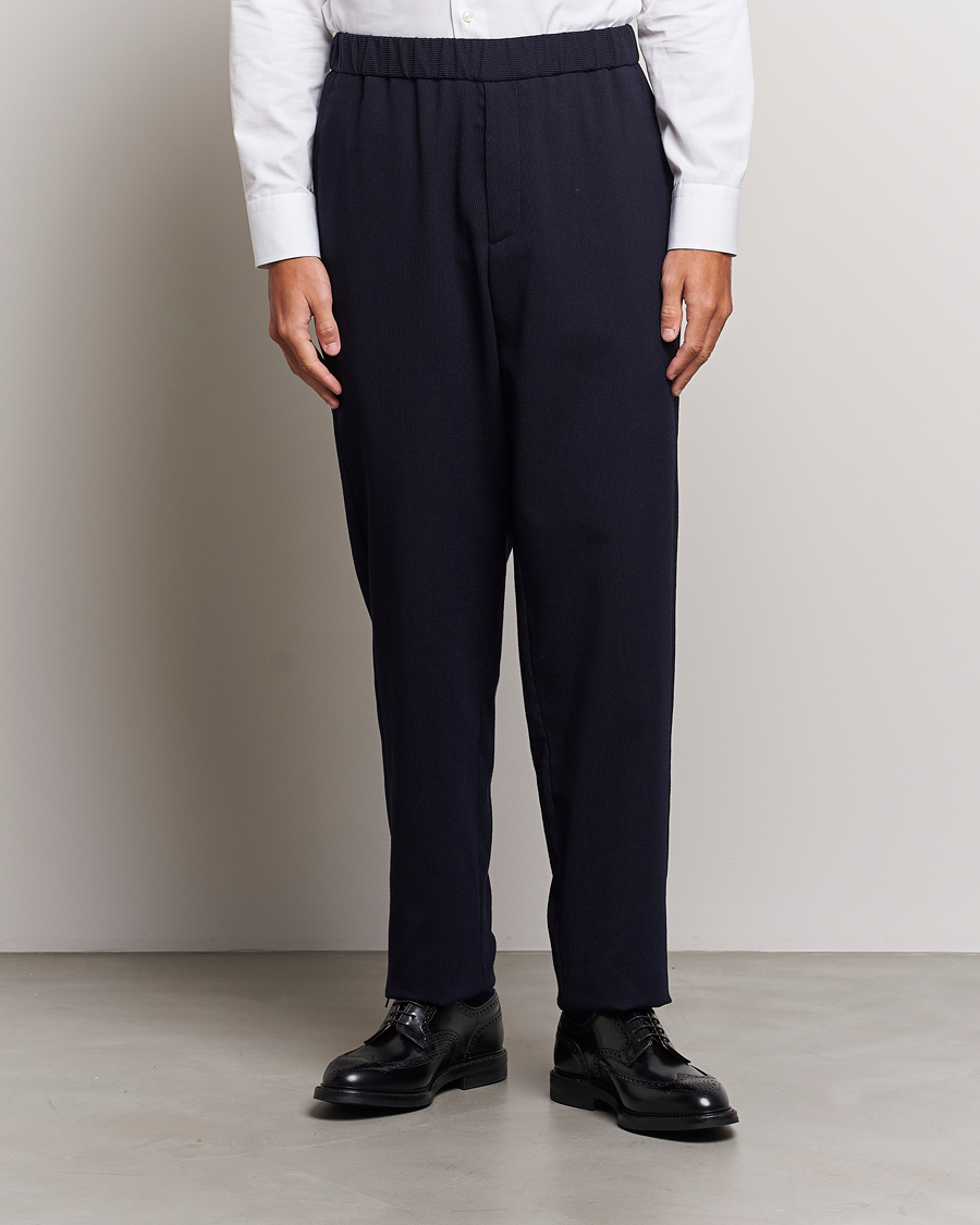Herre | Bukser | Giorgio Armani | Wool Stretch Trousers Navy