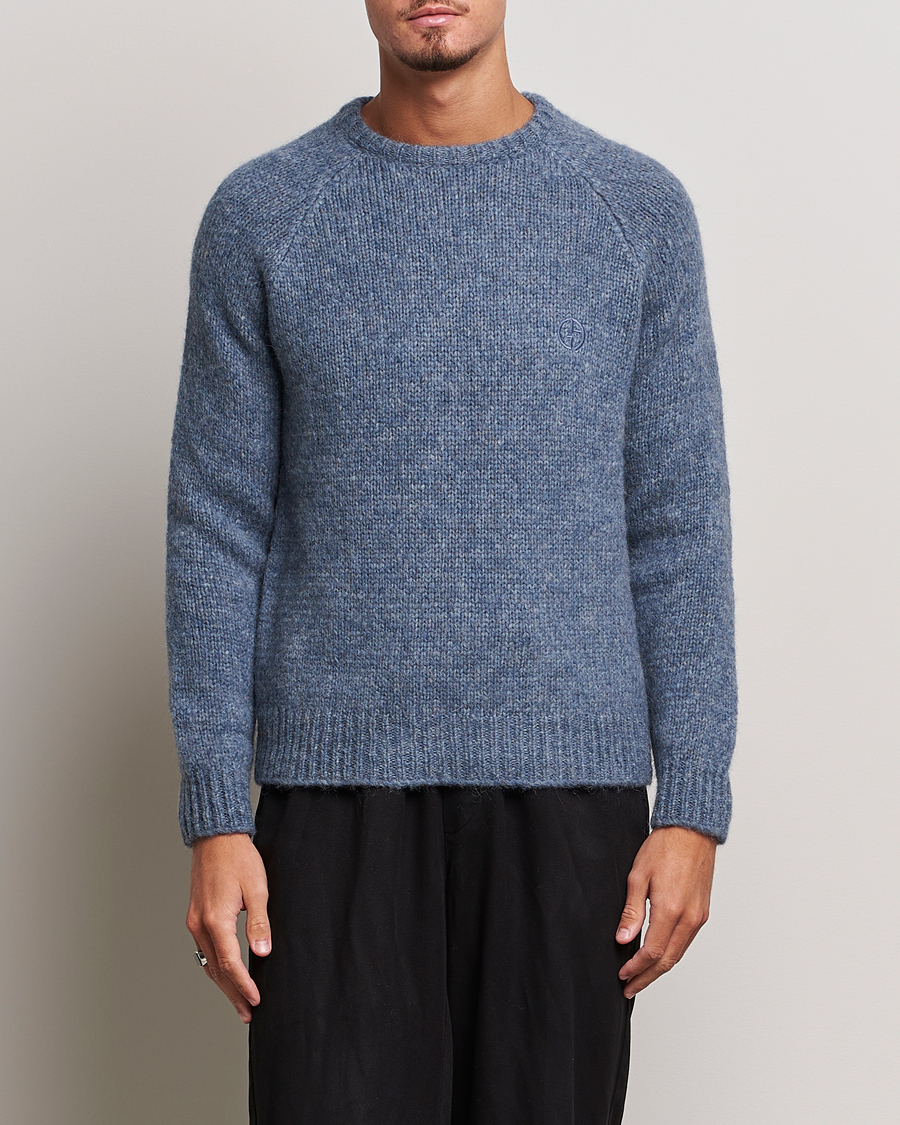 Herre | Giorgio Armani | Giorgio Armani | Alpaca Wool Sweater Light Blue