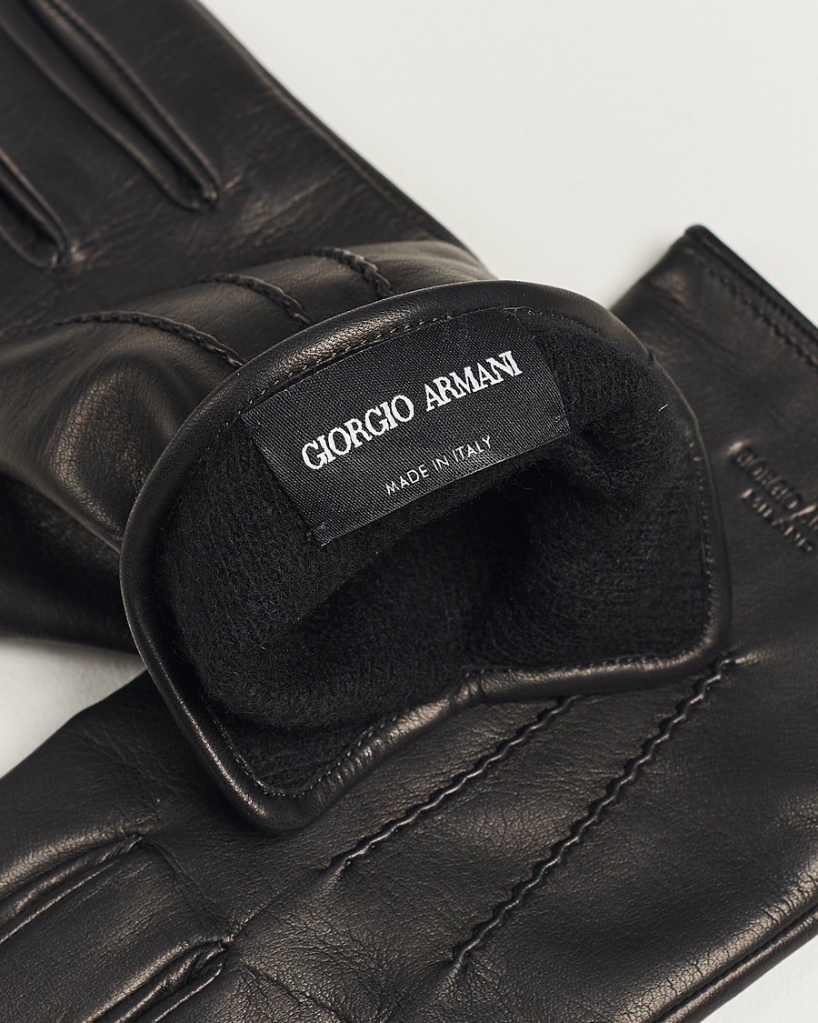 Herre | Handsker | Giorgio Armani | Lamb Leather Gloves Black