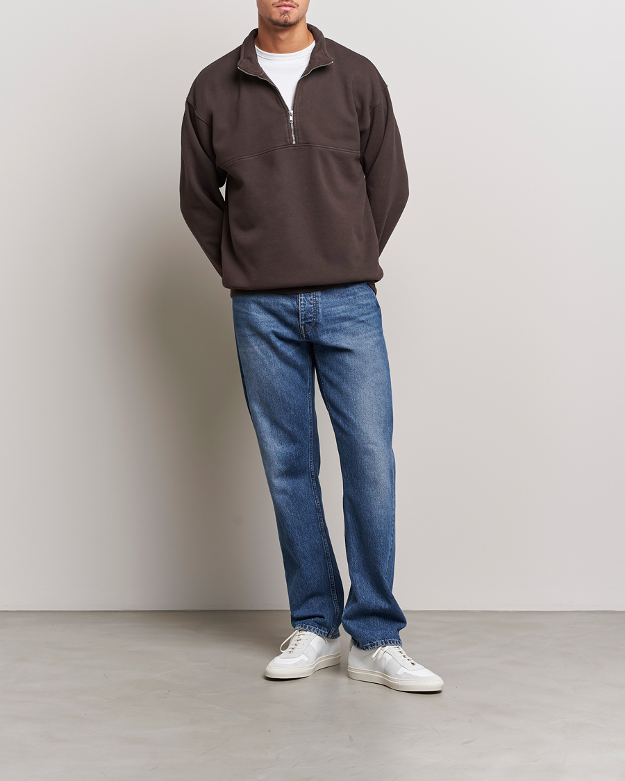 Herre | Trøjer | Colorful Standard | Classic Organic Half-Zip Coffee Brown