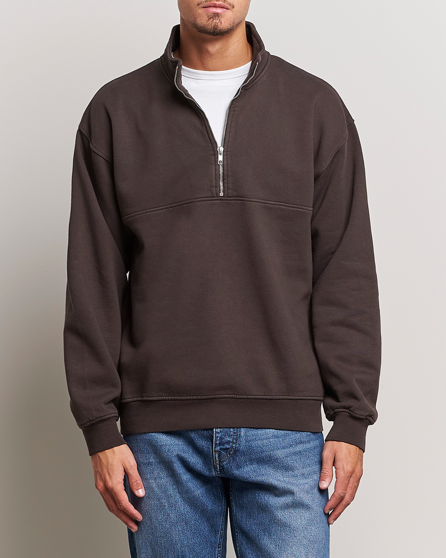Herre | Trøjer | Colorful Standard | Classic Organic Half-Zip Coffee Brown