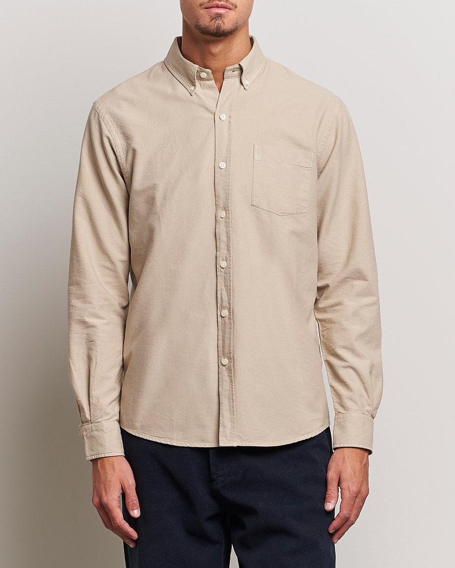 Herre | Contemporary Creators | Colorful Standard | Classic Organic Oxford Button Down Shirt Oyster Grey