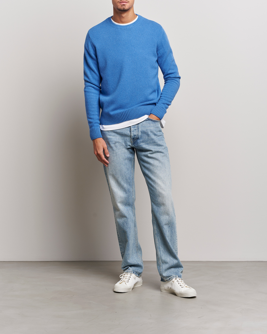 Herre | Trøjer | Colorful Standard | Classic Merino Wool Crew Neck Pacific Blue