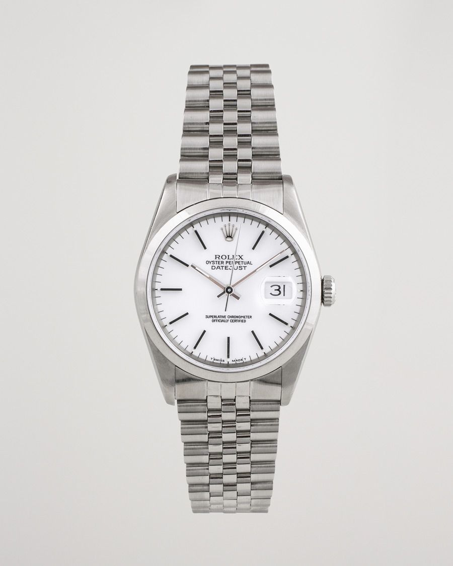 Herre | Rolex Pre-Owned Datejust 16200 Oystert Perpetual Steel White Steel White | Rolex Pre-Owned | Datejust 16200 Oystert Perpetual Steel White Steel White