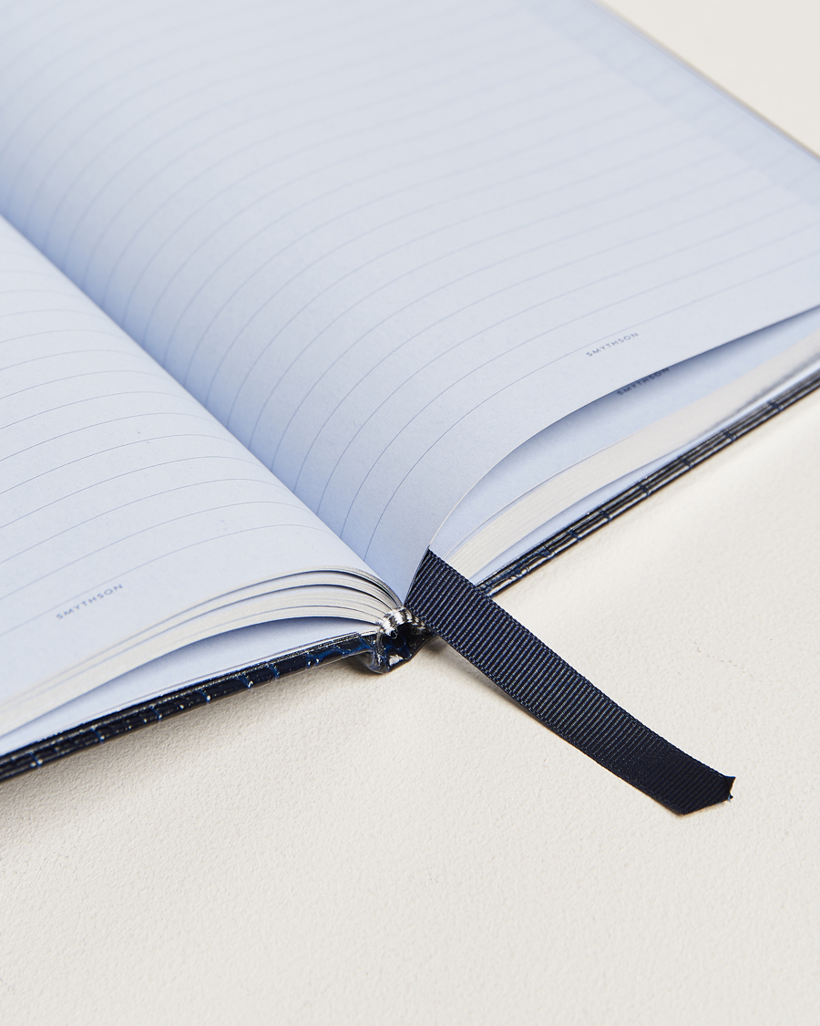 Herre | Notesbøger | Smythson | Mara Leather Notebook Navy