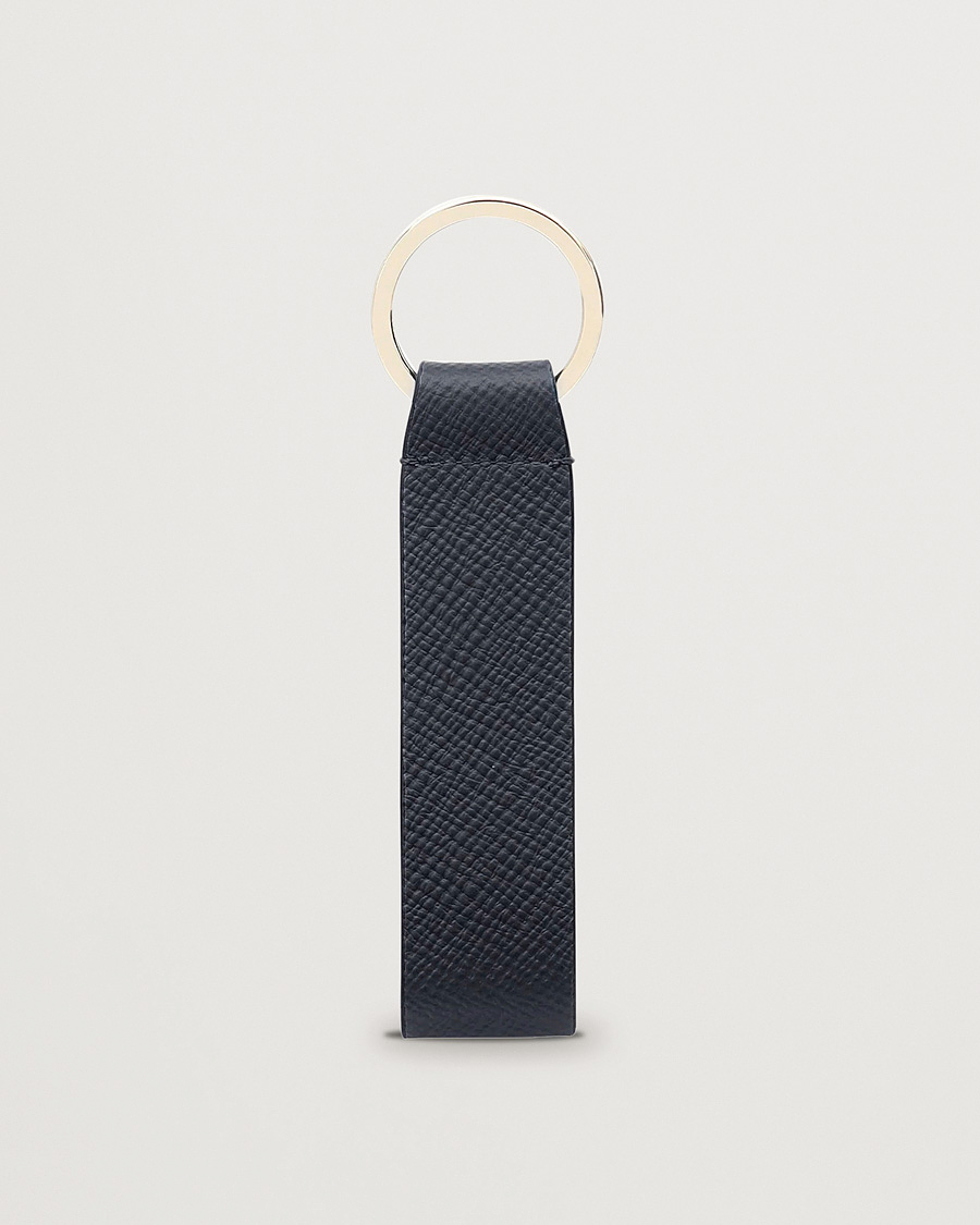 Herre | Nøgleringe | Smythson | Panama Leather Keyring Navy