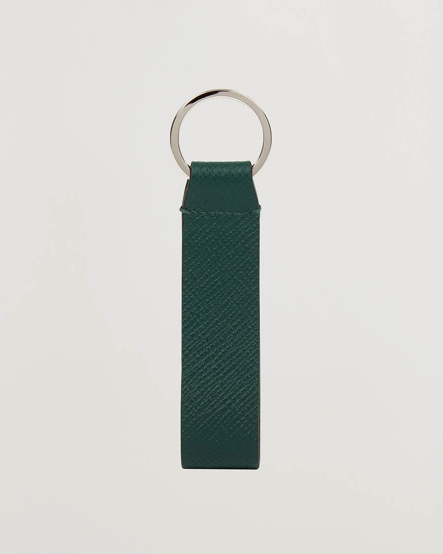 Herre | Nøgleringe | Smythson | Panama Leather Keyring Forest Green