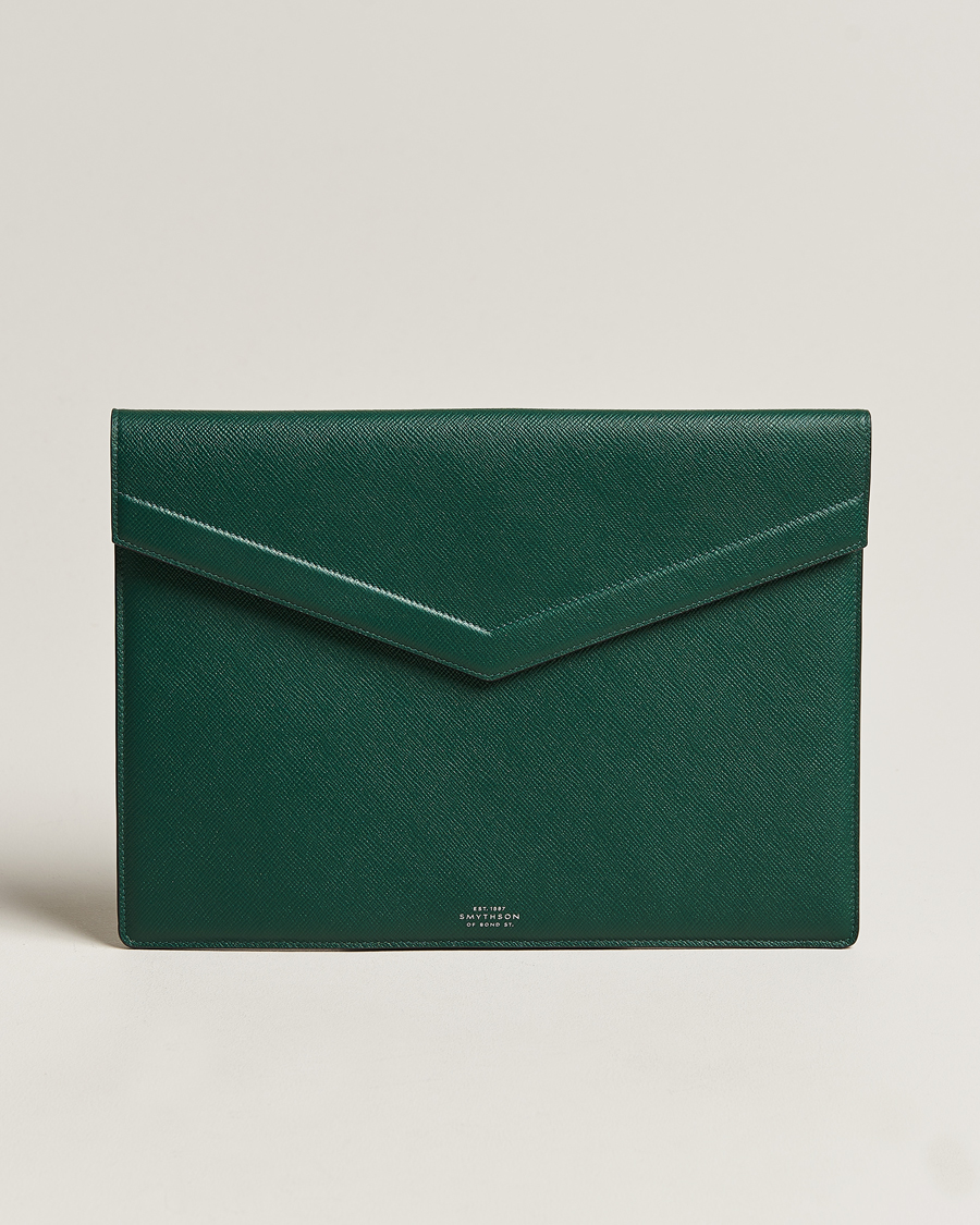 Herre | Smythson Panama Large Envelope Portfolio Forest Green | Smythson | Panama Large Envelope Portfolio Forest Green