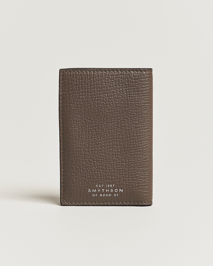 Herre | Smythson Ludlow 6 Folded Wallet Dark Taupe | Smythson | Ludlow 6 Folded Wallet Dark Taupe
