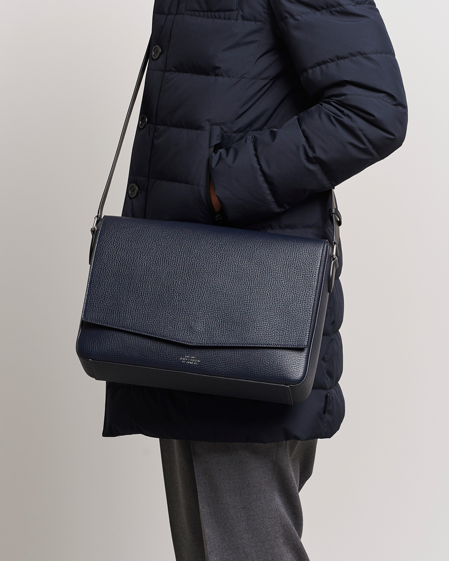 Herre | Afdelinger | Smythson | Ludlow Messenger Bag Navy