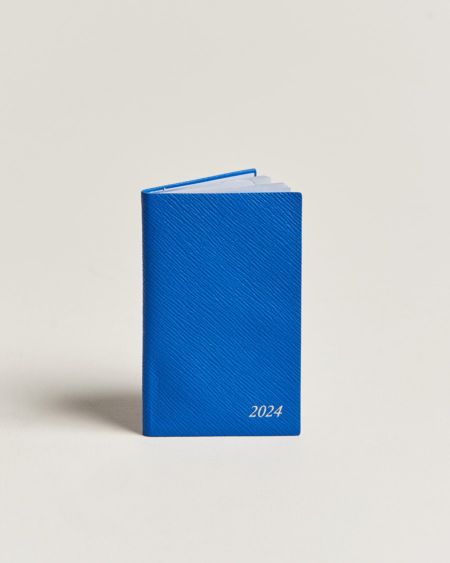 Herre | Smythson Panama Crossgrain Diary 2024 Lapis | Smythson | Panama Crossgrain Diary 2024 Lapis