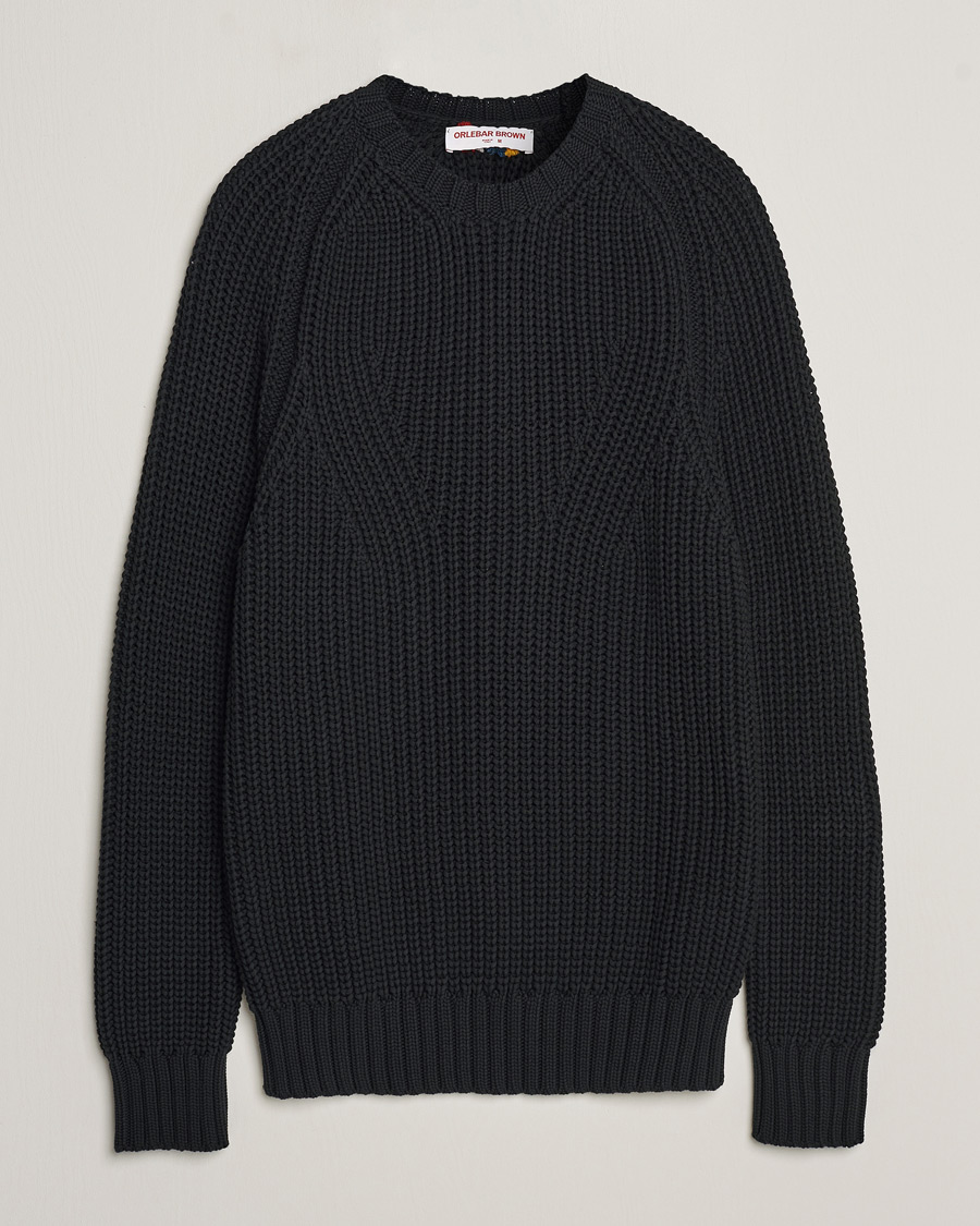 Herre | Trøjer | Orlebar Brown | Lipen Cable Sweater Black