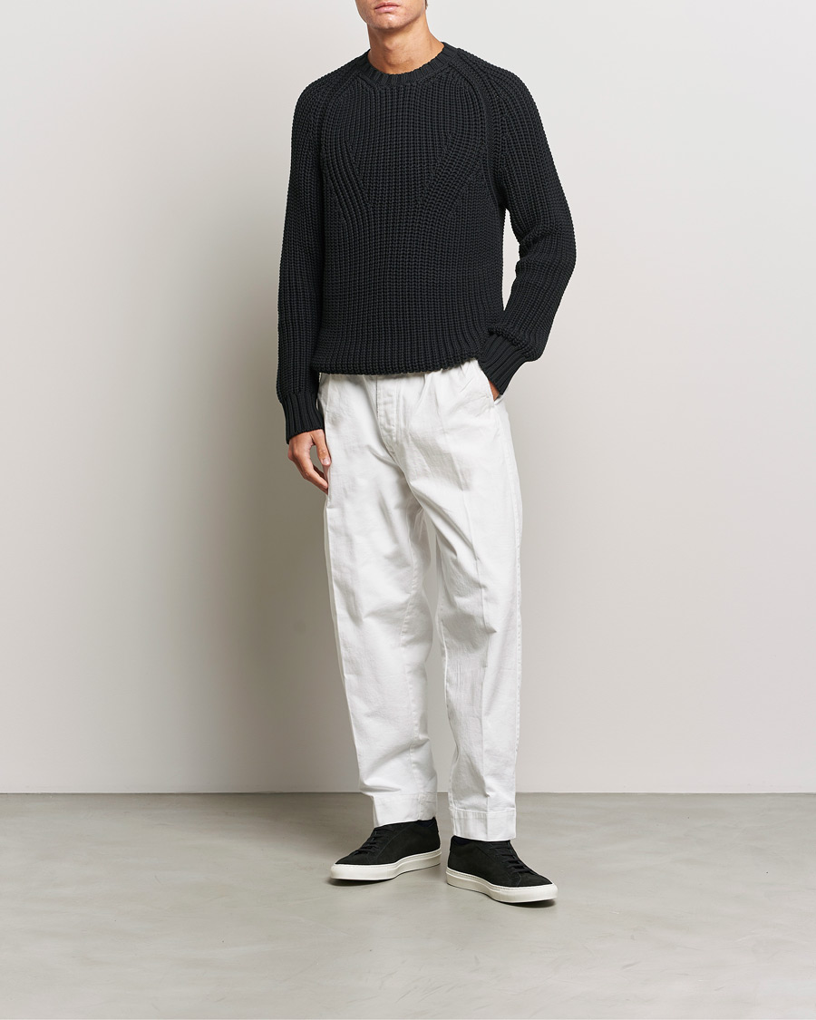 Herre | Trøjer | Orlebar Brown | Lipen Cable Sweater Black