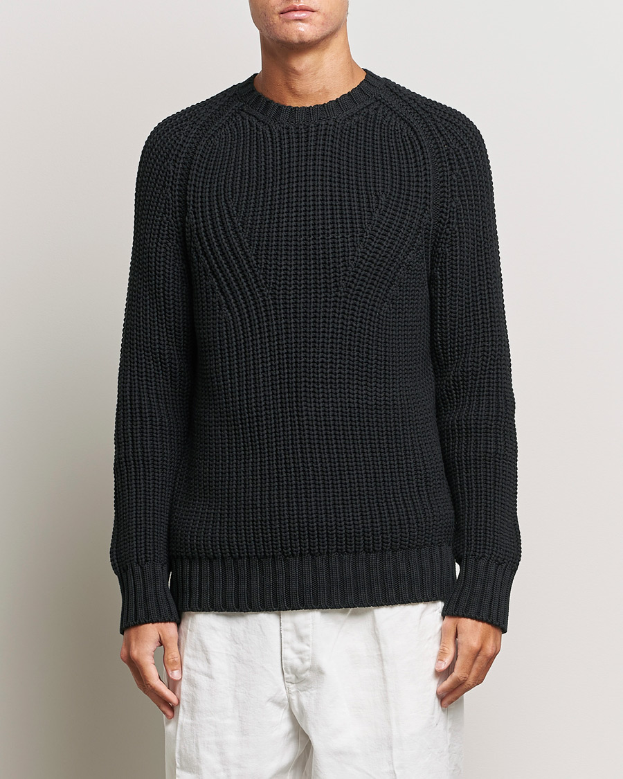 Herre | Trøjer | Orlebar Brown | Lipen Cable Sweater Black
