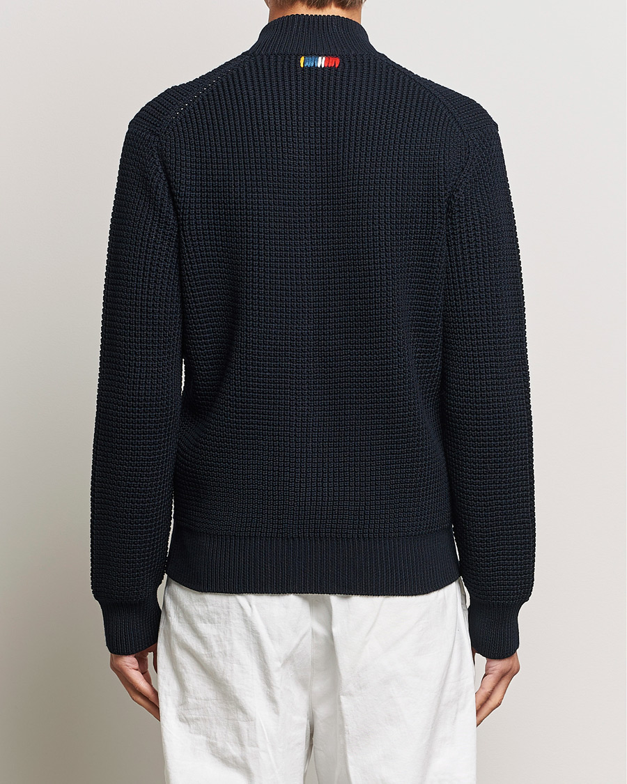 Herre | Trøjer | Orlebar Brown | Swan Merino Seed Stich Full Zip Night Iris
