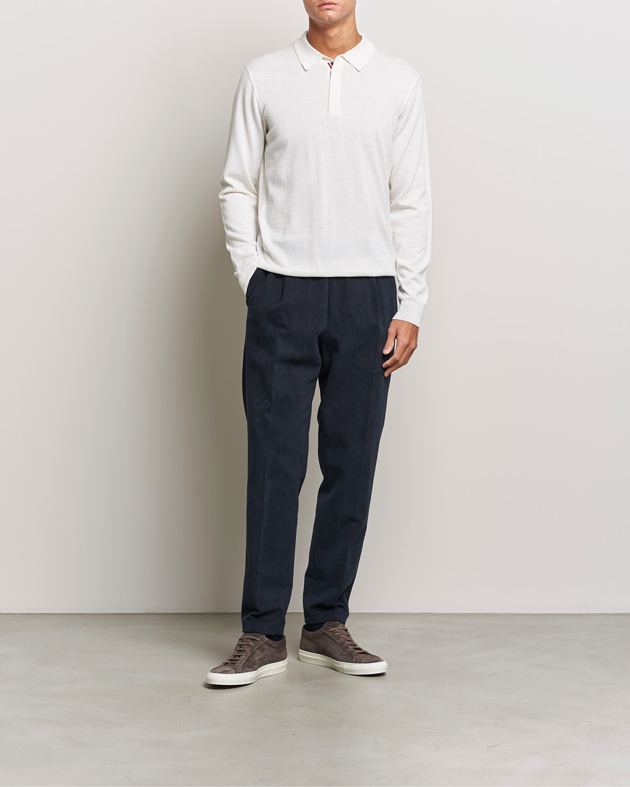 Herre | Trøjer | Orlebar Brown | Ebro OB Stripe Polo White Sand