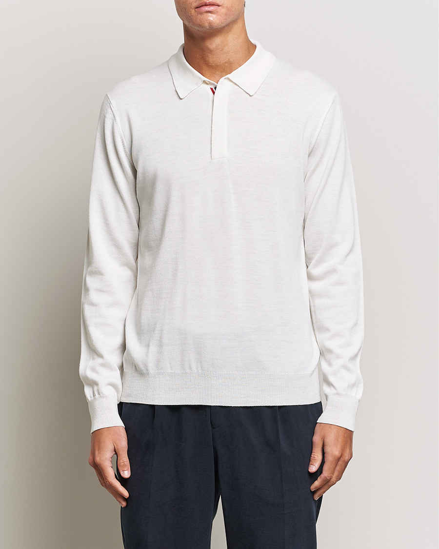Herre | Trøjer | Orlebar Brown | Ebro OB Stripe Polo White Sand