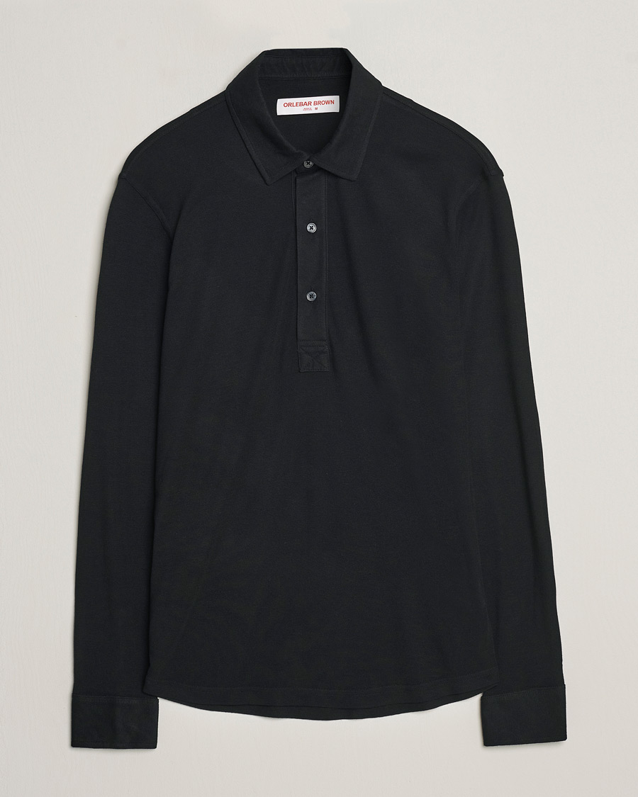 Herre | Trøjer | Orlebar Brown | Sebastian Long Sleeve Cashmere Polo Black