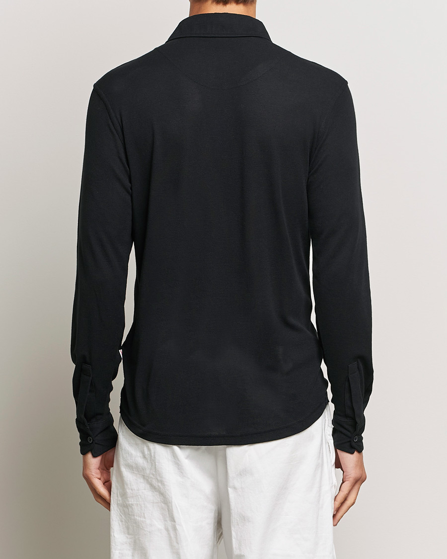 Herre | Trøjer | Orlebar Brown | Sebastian Long Sleeve Cashmere Polo Black