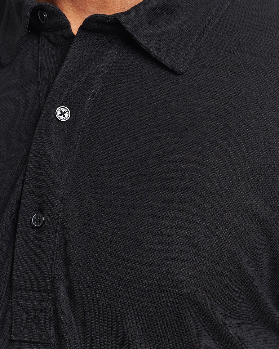 Herre | Trøjer | Orlebar Brown | Sebastian Long Sleeve Cashmere Polo Black