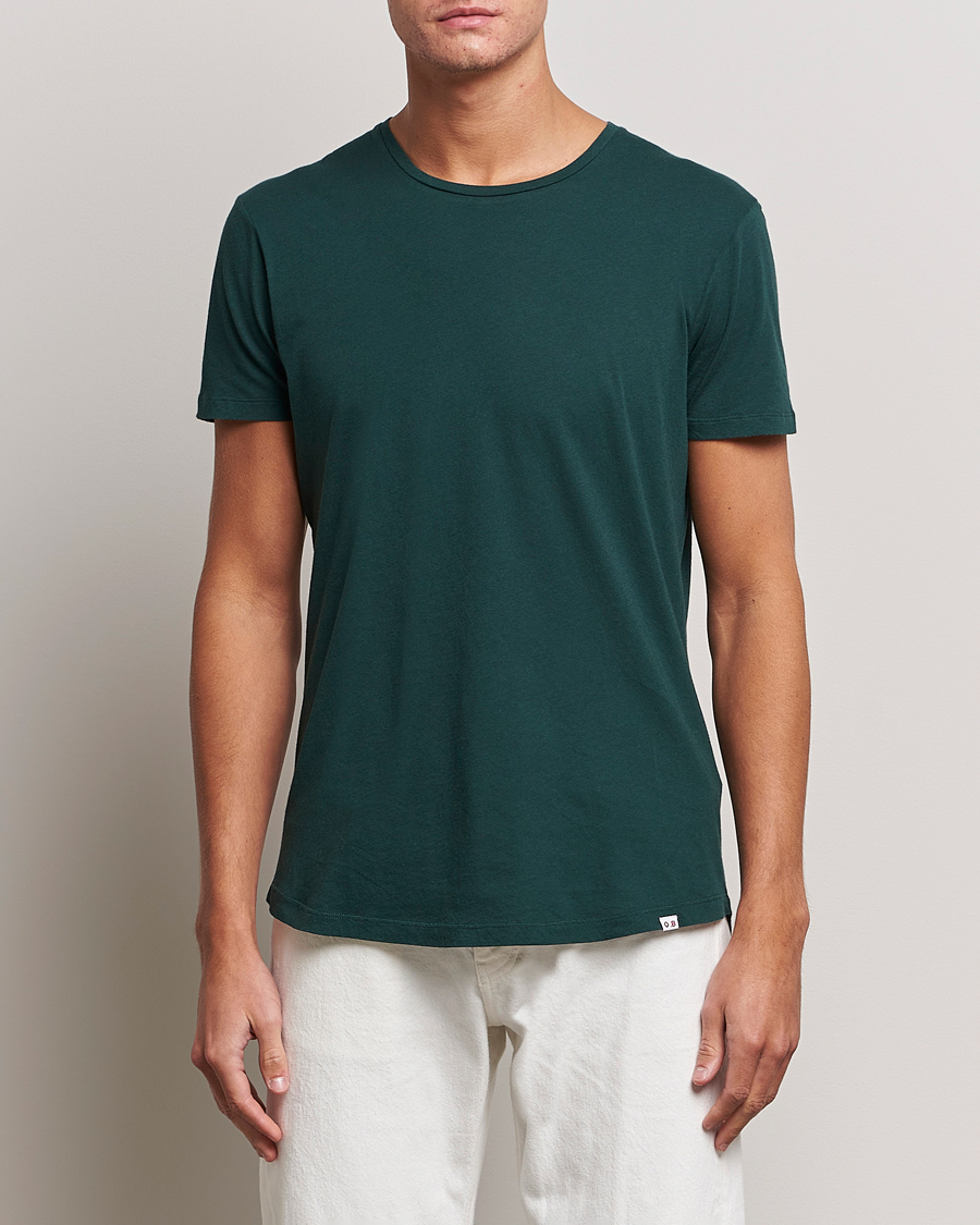 Herre | T-Shirts | Orlebar Brown | OB Cotton T-Shirt Dark Sherwood