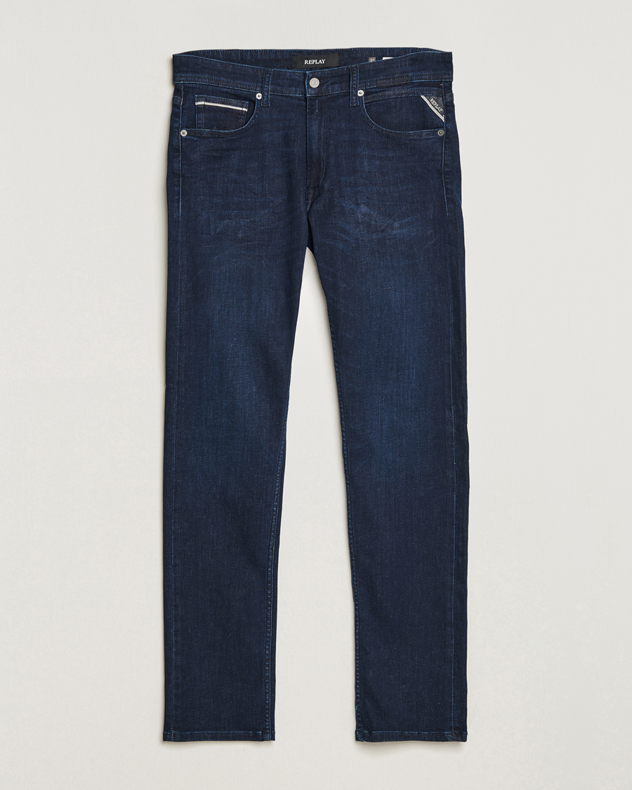 Herre | Bukser | Replay | Grover Powerstretch Jeans Dark Blue