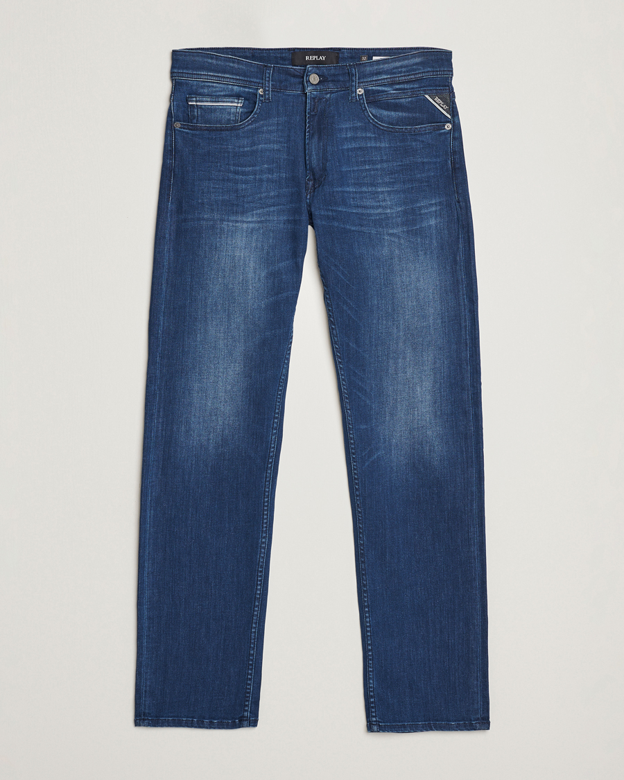Herre | Bukser | Replay | Grover Powerstretch Jeans Dark Blue